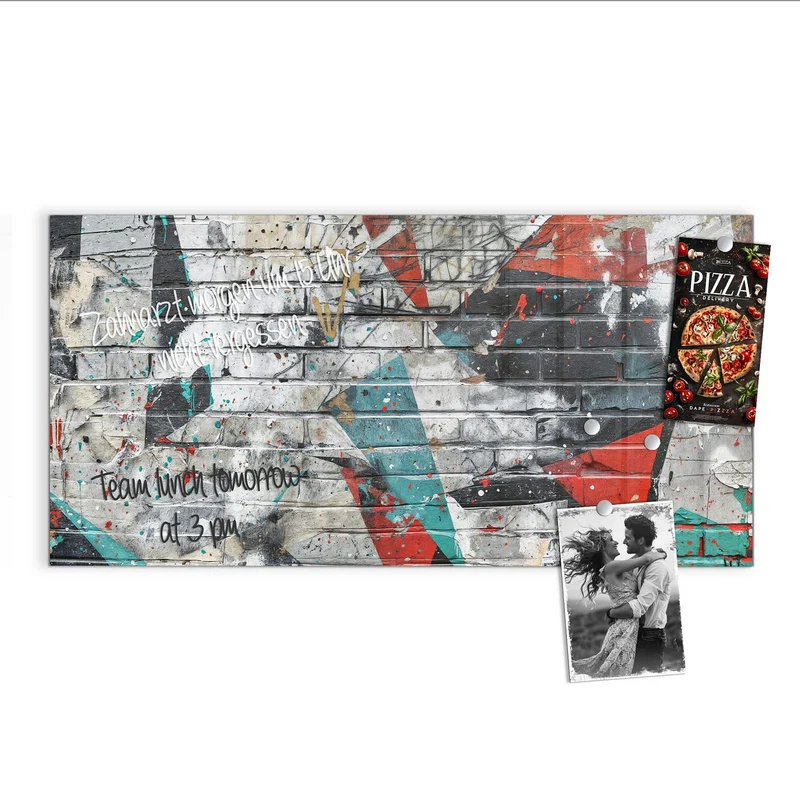 Magnettafel - Zickzack-Graffiti