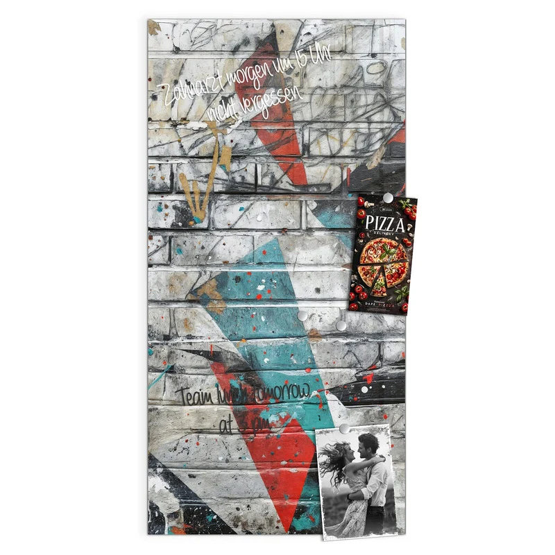 Magnettafel - Zickzack-Graffiti