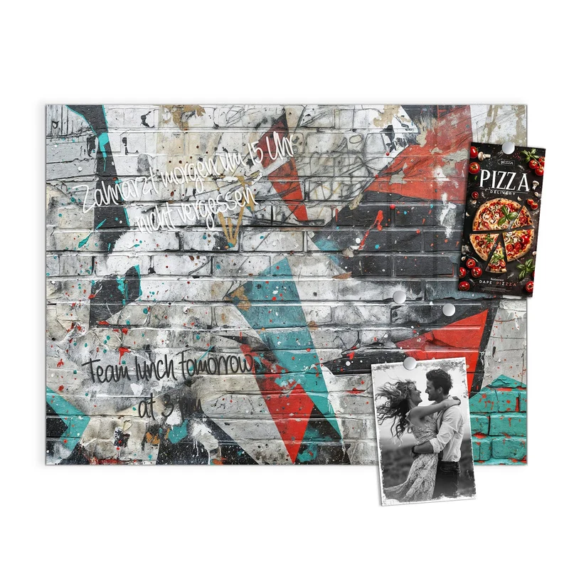 Magnettafel - Zickzack-Graffiti
