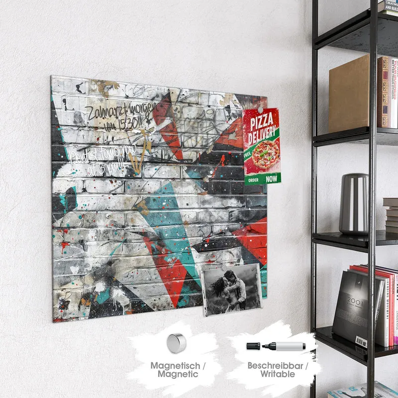 Magnettafel - Zickzack-Graffiti