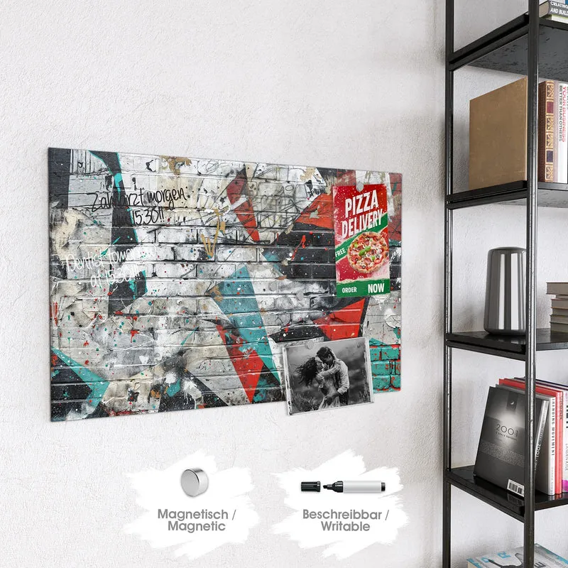 Magnettafel - Zickzack-Graffiti