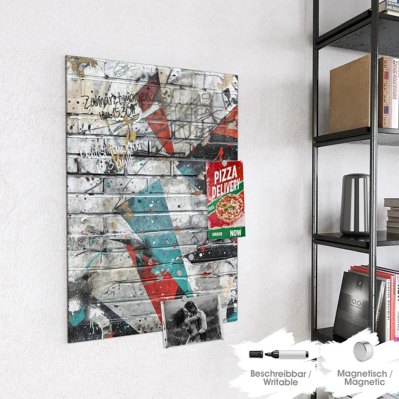 Magnettafel - Zickzack-Graffiti