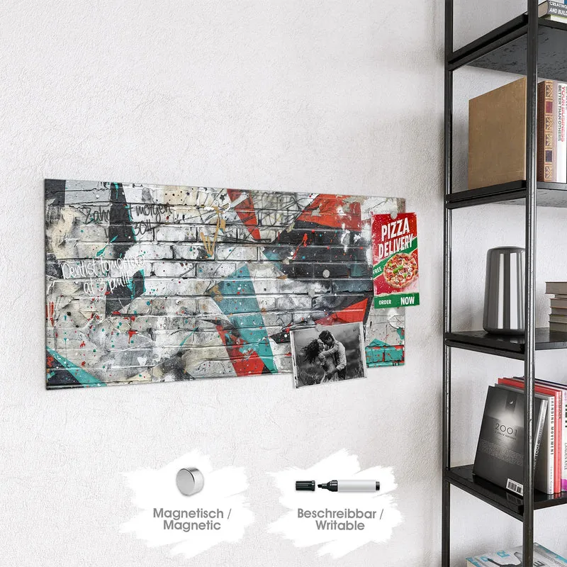 Magnettafel - Zickzack-Graffiti