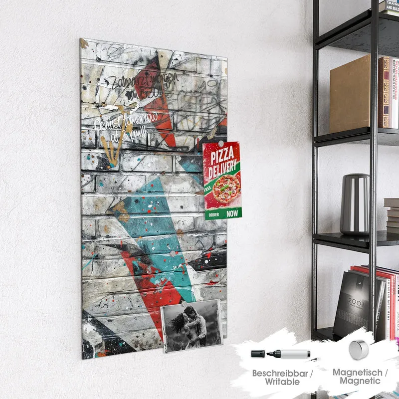 Magnettafel - Zickzack-Graffiti