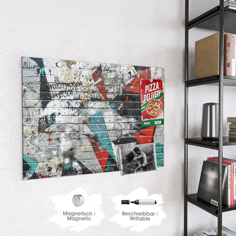 Magnettafel - Zickzack-Graffiti
