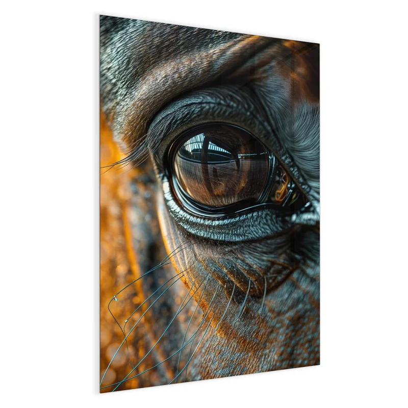 Magnettafel - Pferdeauge im Goldlicht