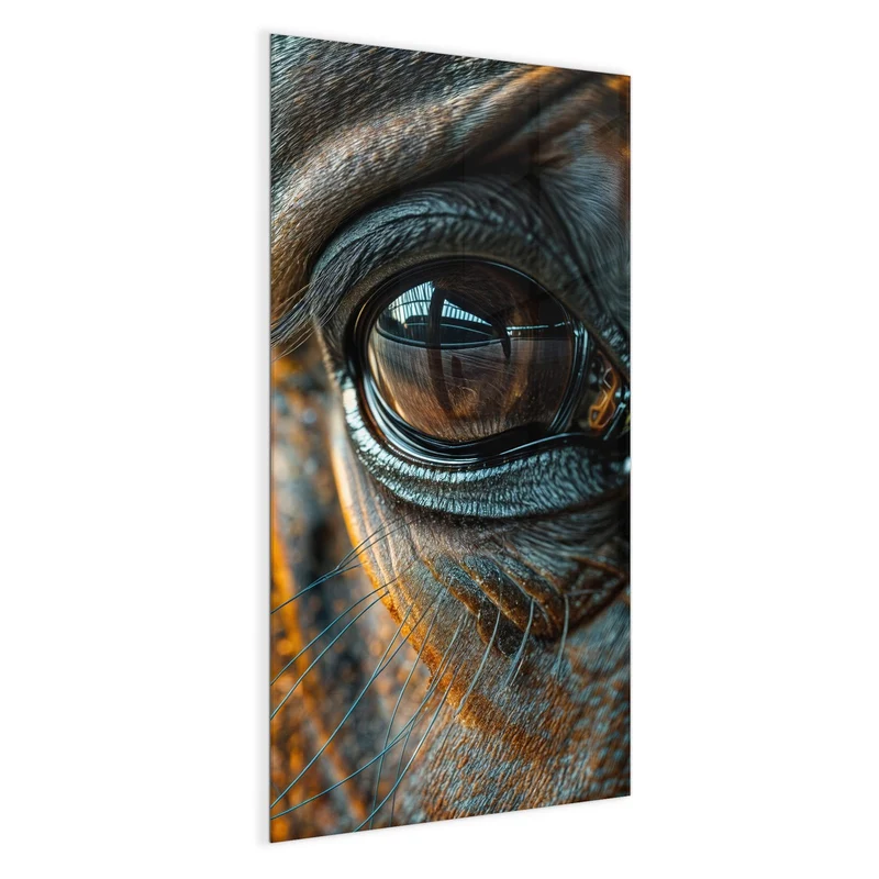 Magnettafel - Pferdeauge im Goldlicht