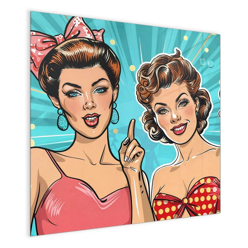 Magnettafel - Retro Freundinnen