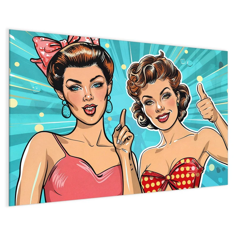 Magnettafel - Retro Freundinnen