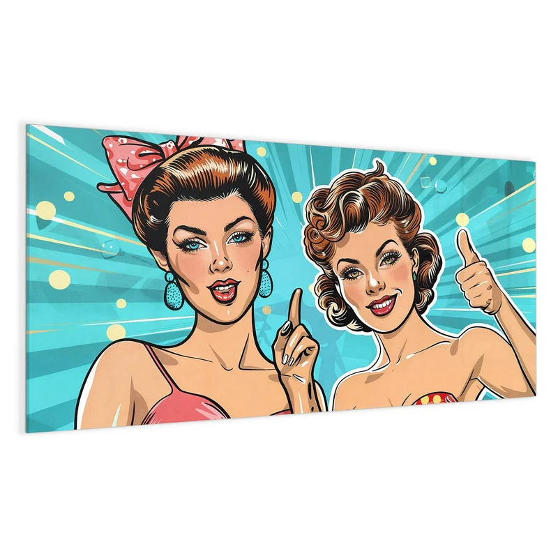 Magnettafel - Retro Freundinnen