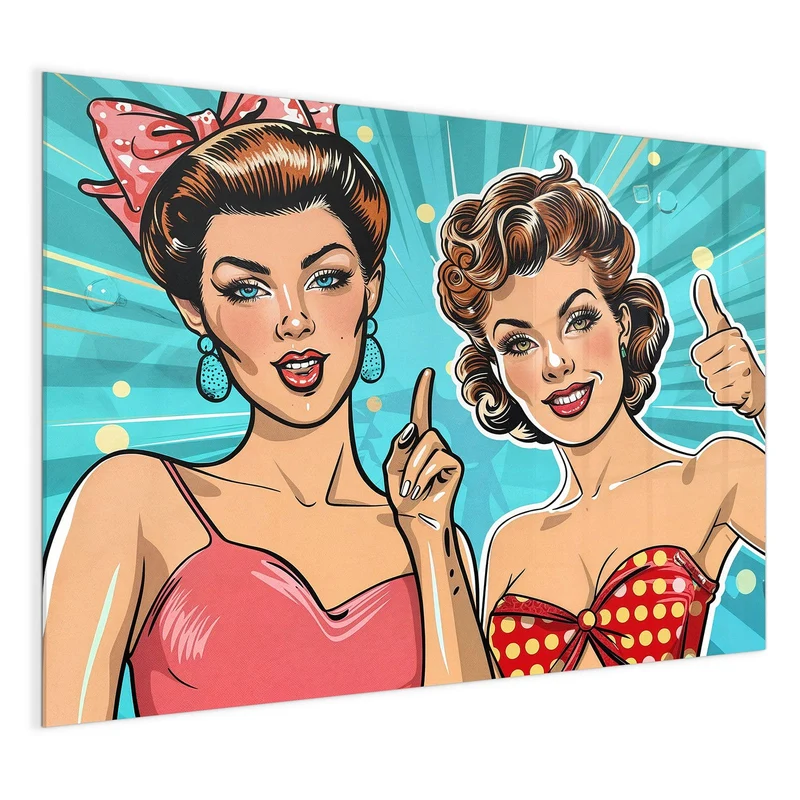 Magnettafel - Retro Freundinnen