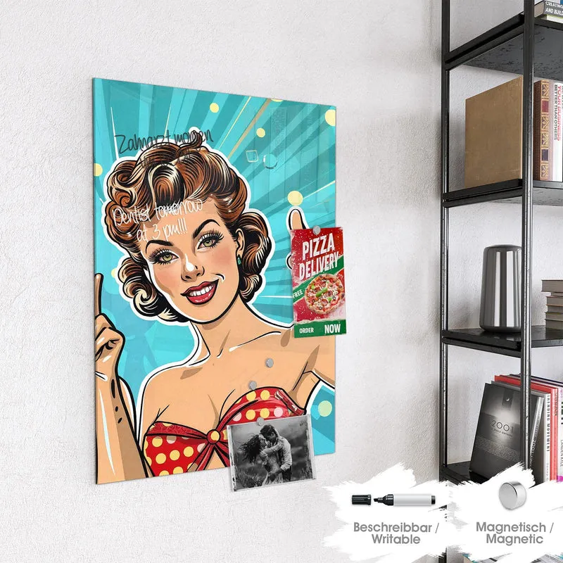 Magnettafel - Retro Freundinnen