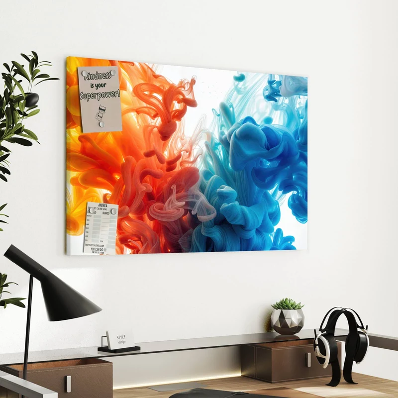 Metall Magnettafel - Tinte im Wasser