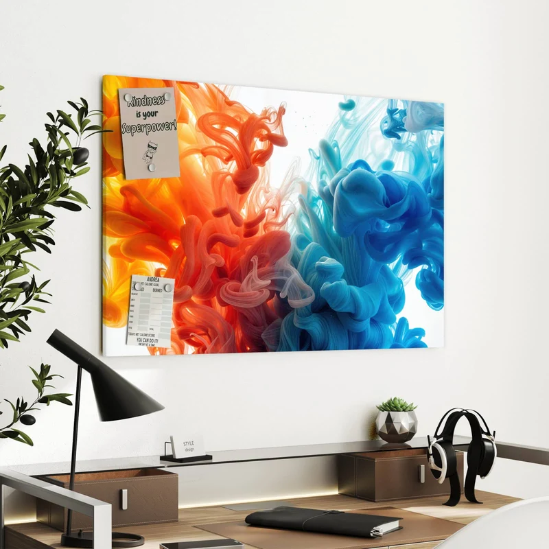 Metall Magnettafel - Tinte im Wasser