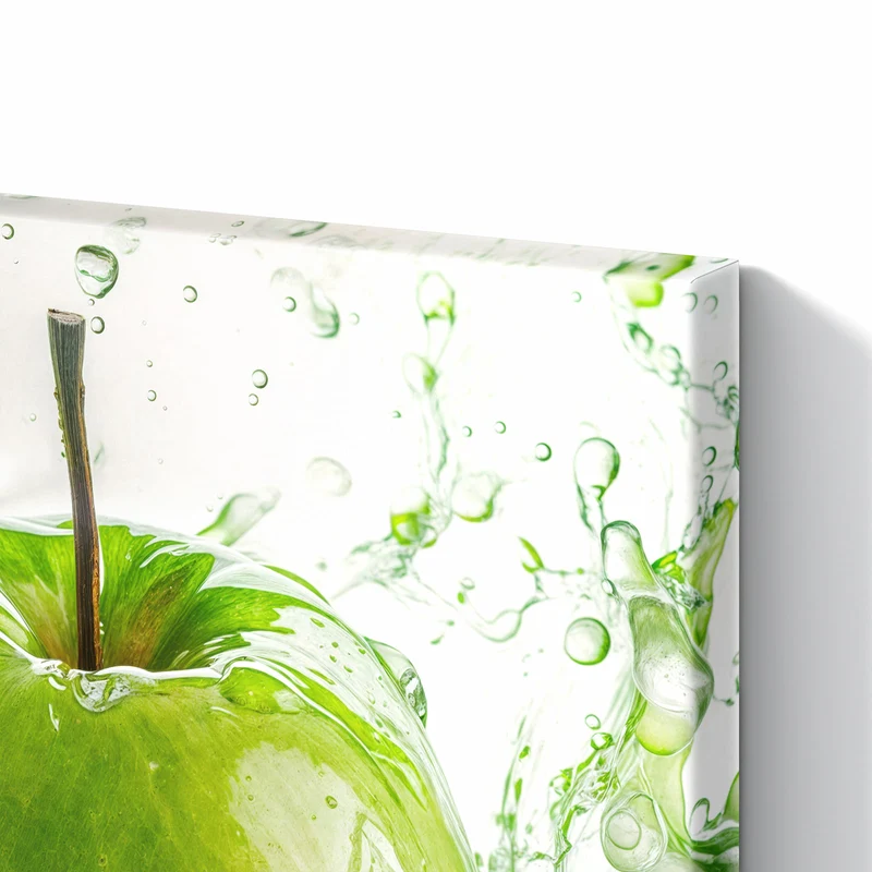 Metall Magnettafel - Grüner Apfel im Spritzer