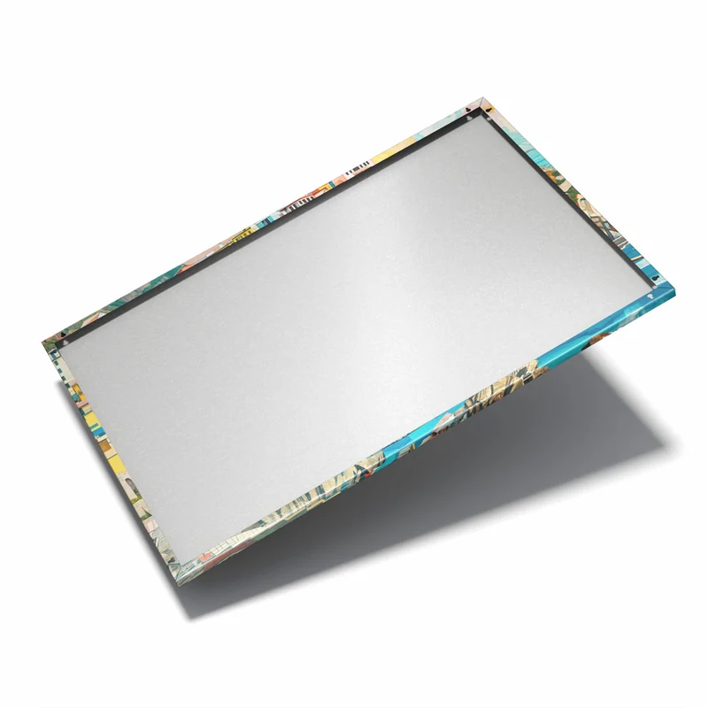 Metall Magnettafel - Bunte Küstenstadt