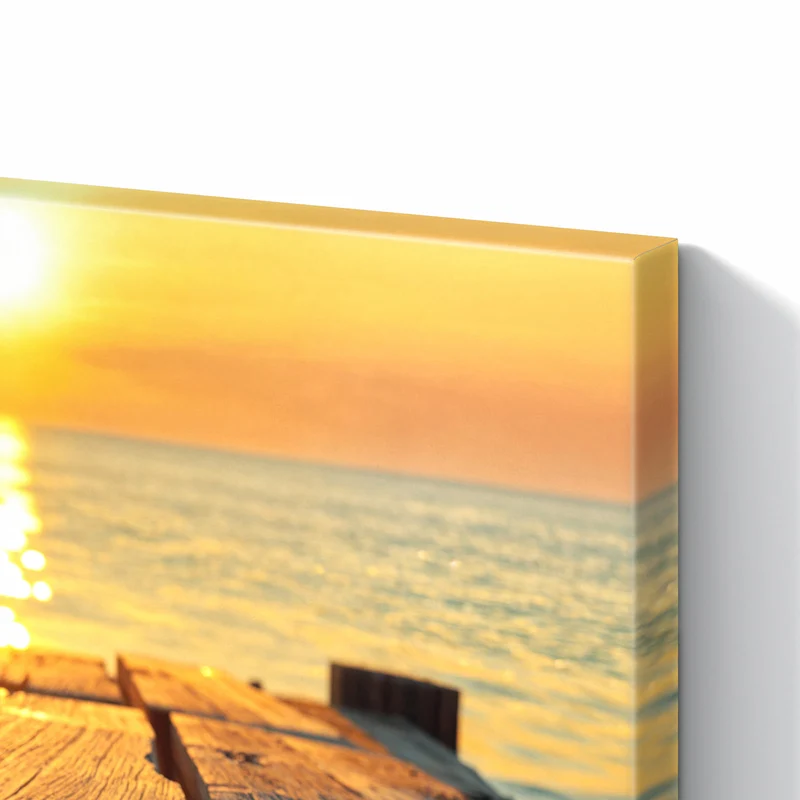 Metall Magnettafel - Holzsteg am Meer
