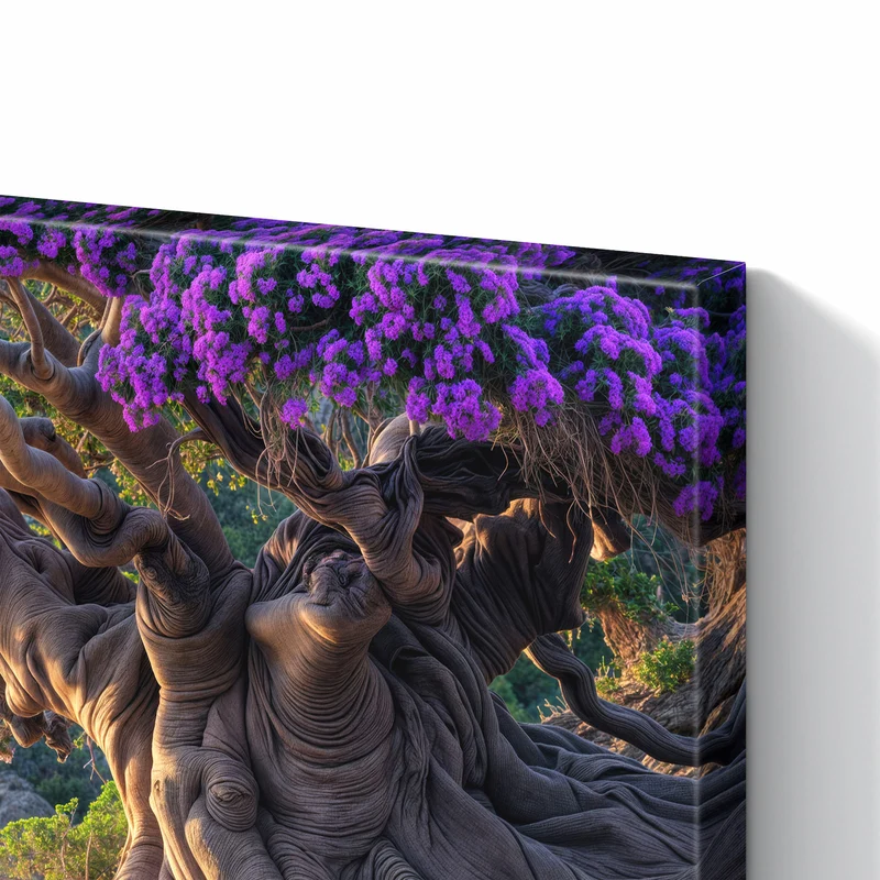 Metall Magnettafel - Baum mit lila Blüten