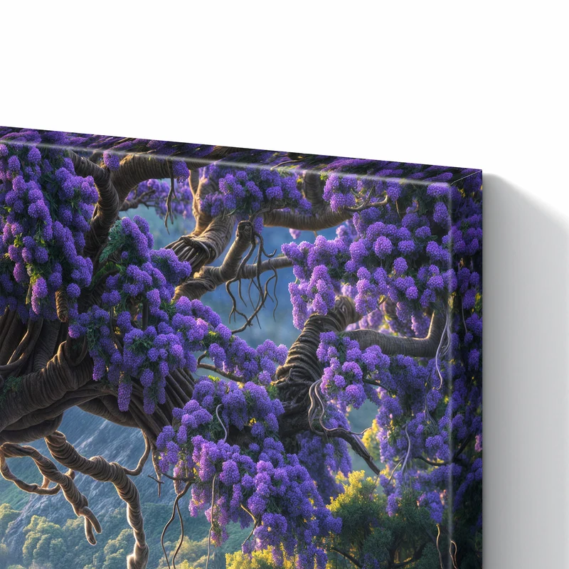 Metall Magnettafel - Baum in Fliederblüte