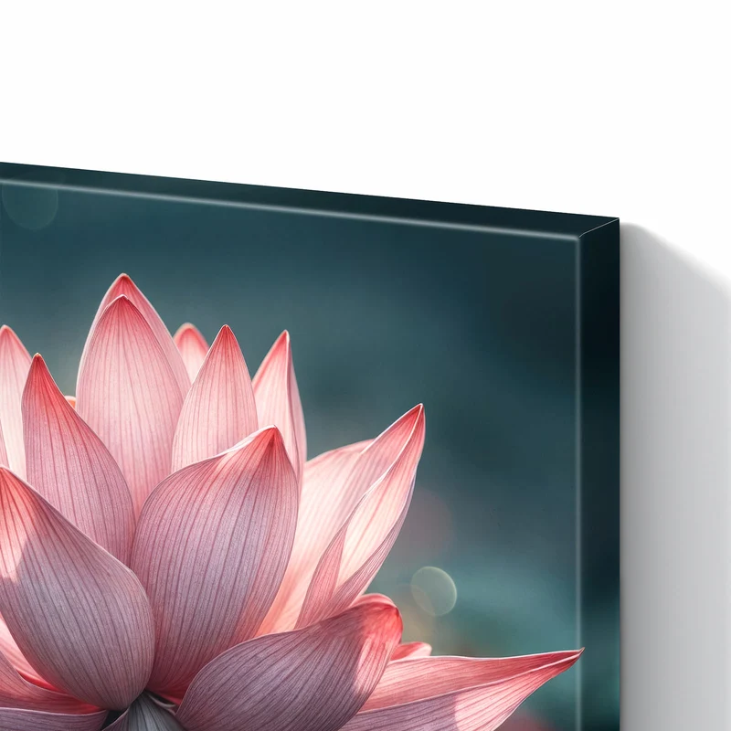 Metall Magnettafel - Rosa Lotusblüte