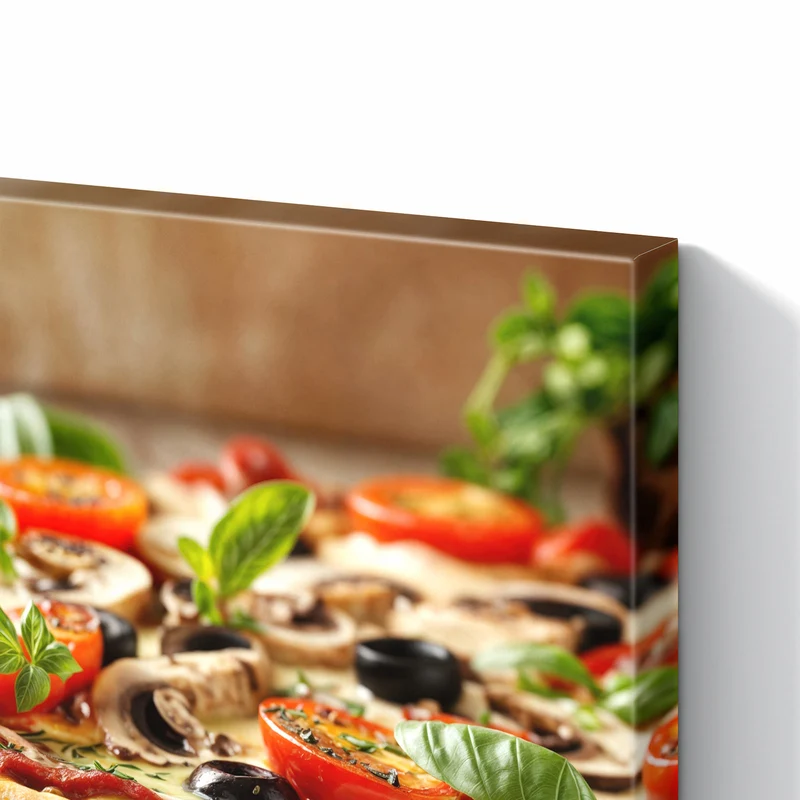 Metall Magnettafel - Pizza auf Holzbrett