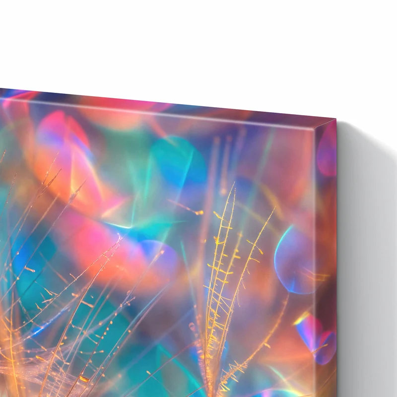 Metall Magnettafel - Bunte Pusteblume