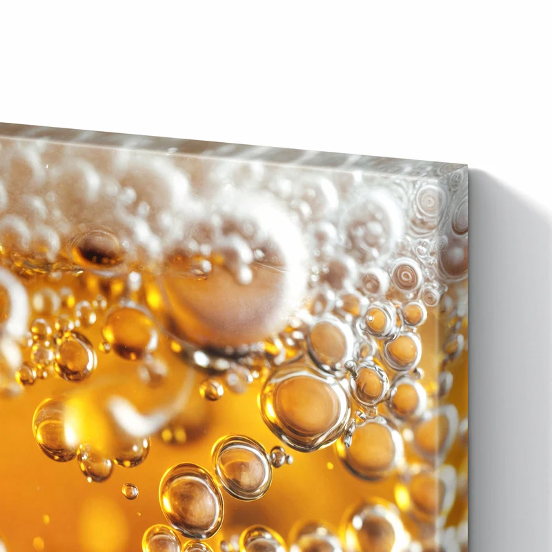 Metall Magnettafel - Goldene Bläschen