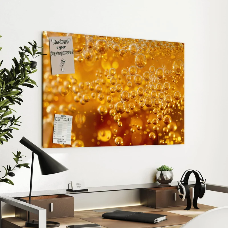 Metall Magnettafel - Sprudelnde Blasen