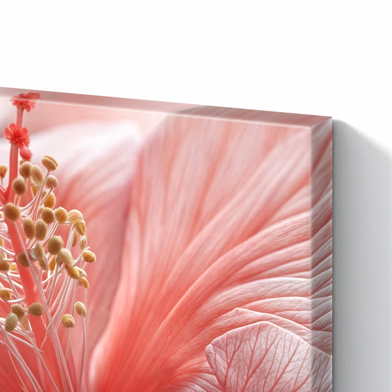 Metall Magnettafel - Rosa Hibiskusblüte