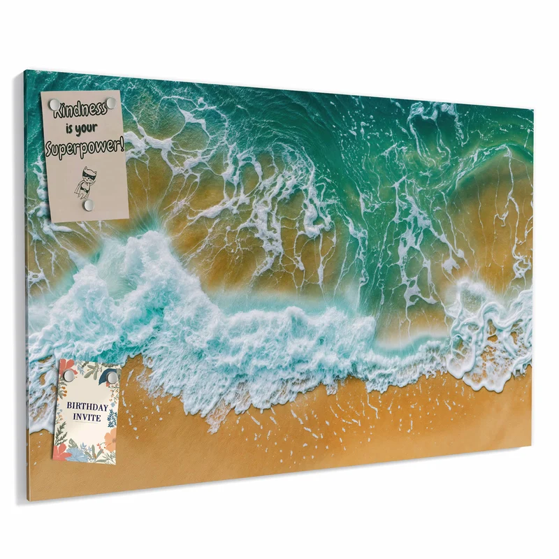 Metall Magnettafel - Smaragdgrüne Brandung