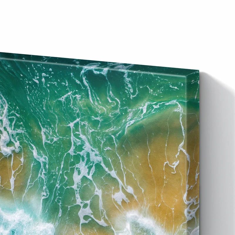 Metall Magnettafel - Smaragdgrüne Brandung