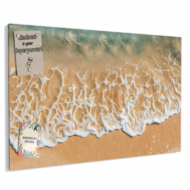 Metall Magnettafel - Meeresschaum auf Sand