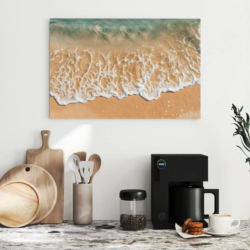 Metall Magnettafel - Meeresschaum auf Sand