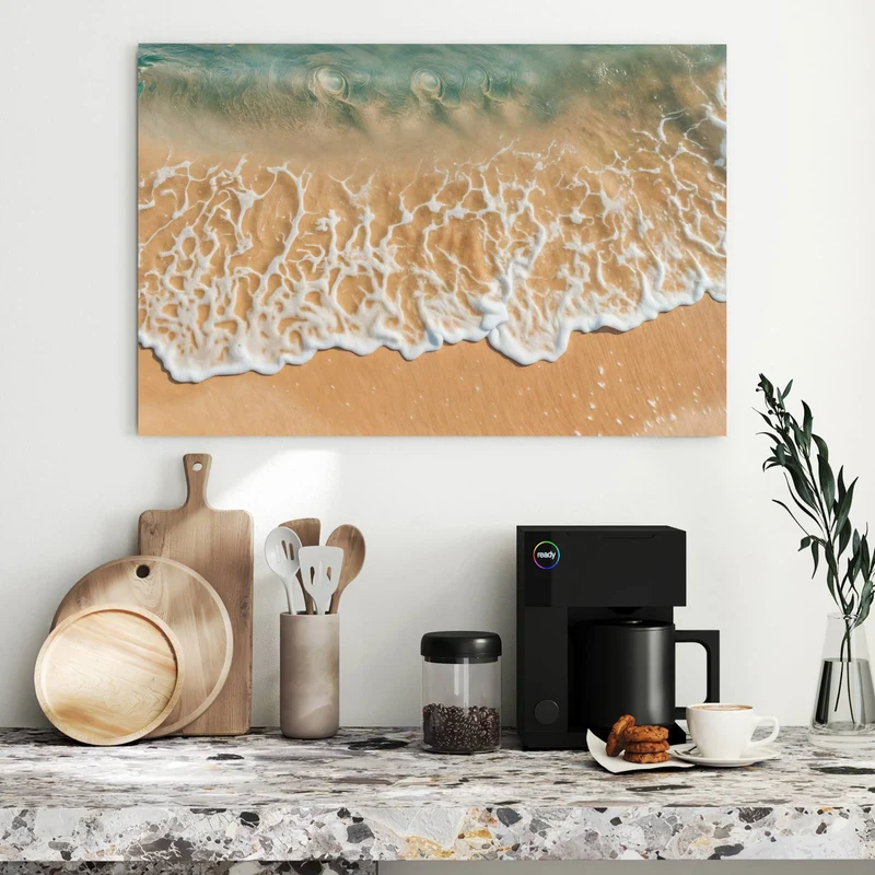 Metall Magnettafel - Meeresschaum auf Sand