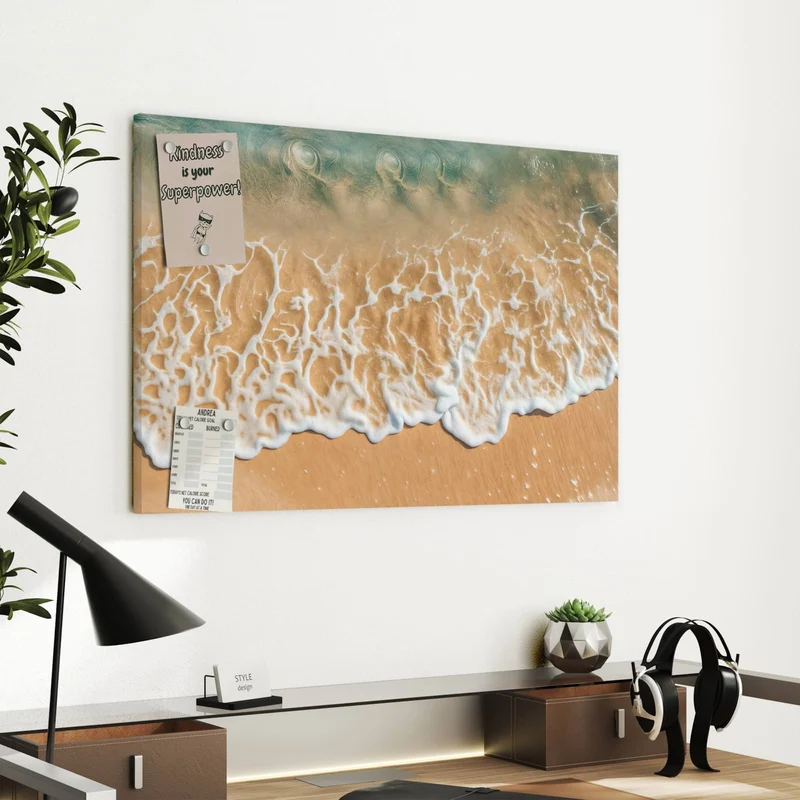Metall Magnettafel - Meeresschaum auf Sand