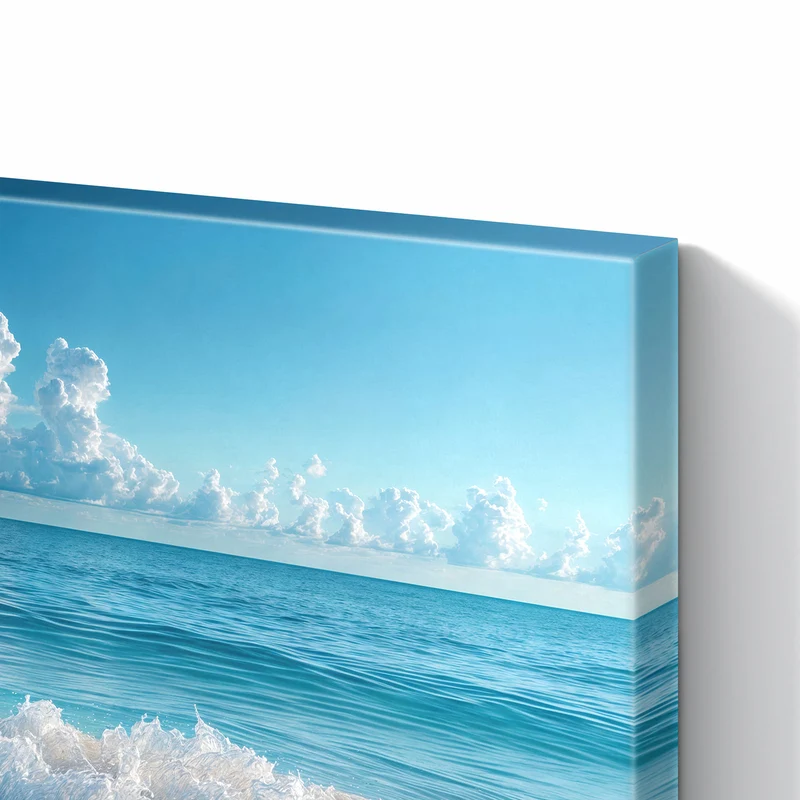Metall Magnettafel - Brandung unter Wolken