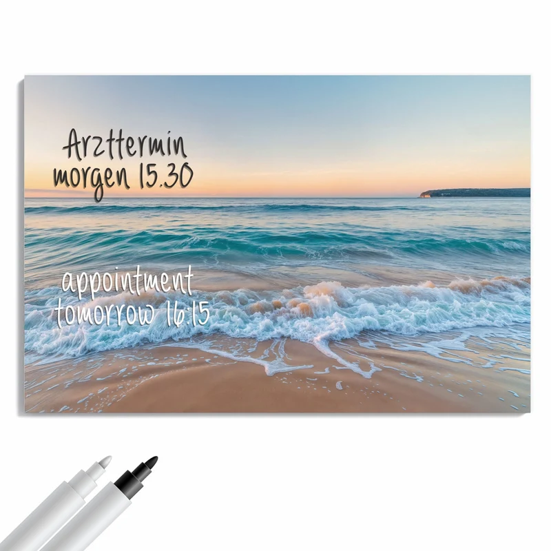Metall Magnettafel - Strandhorizont