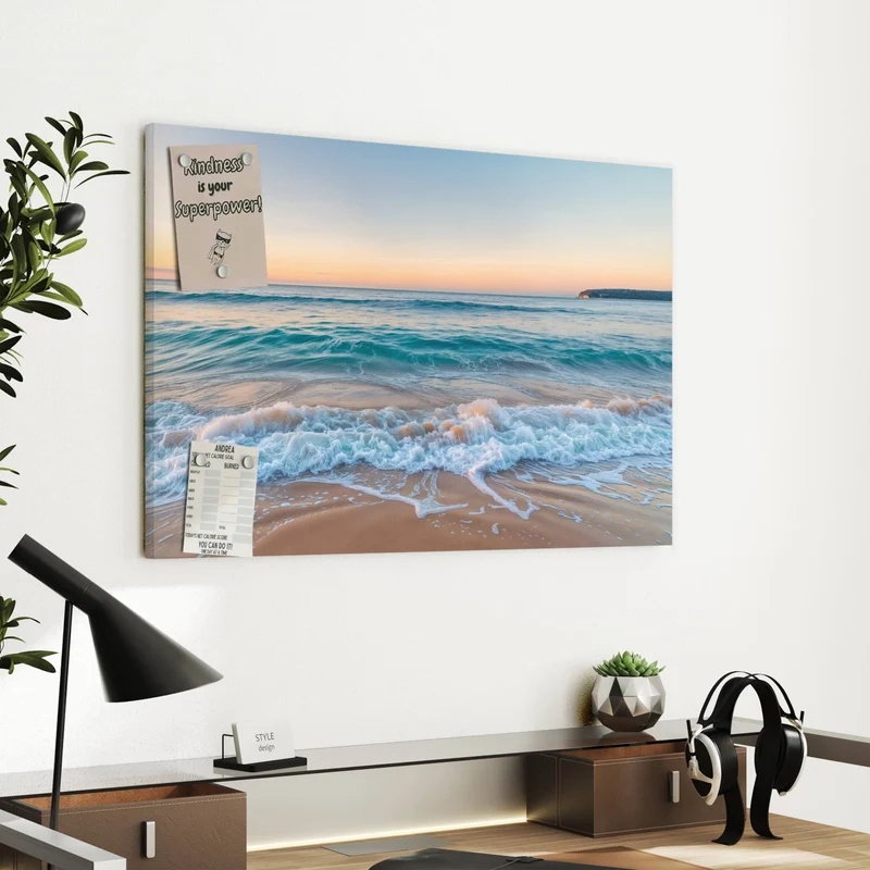 Metall Magnettafel - Strandhorizont