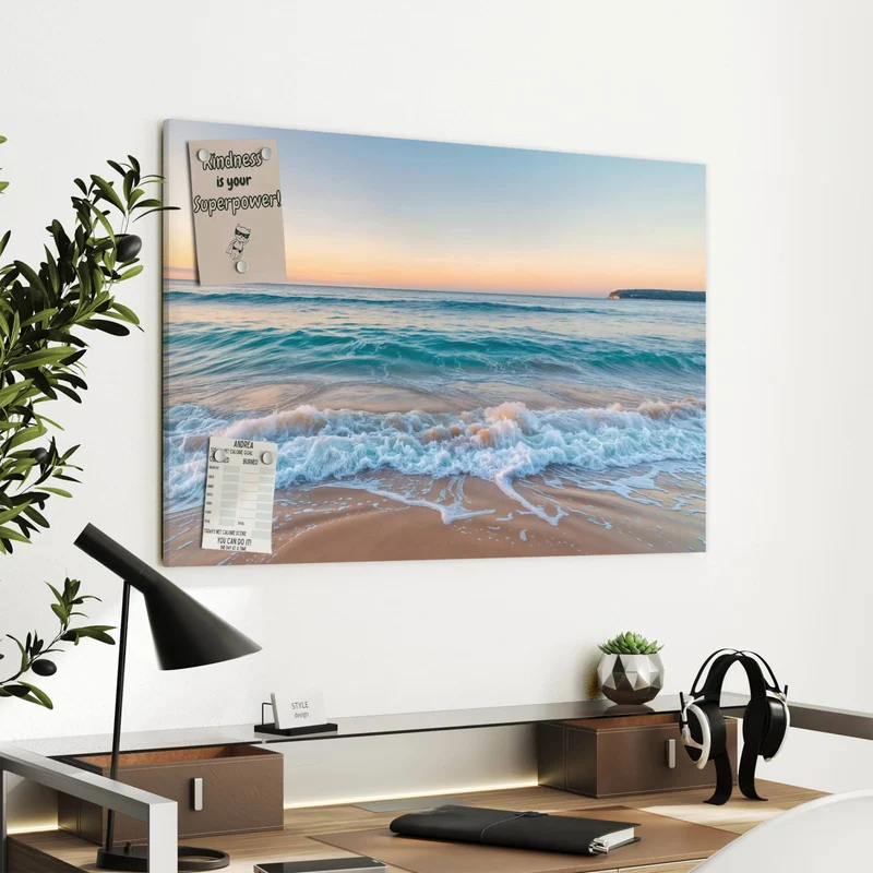 Metall Magnettafel - Strandhorizont