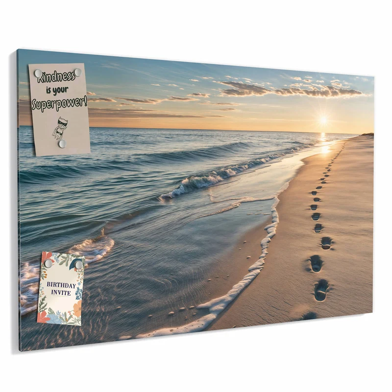 Metall Magnettafel - Spuren im Sand