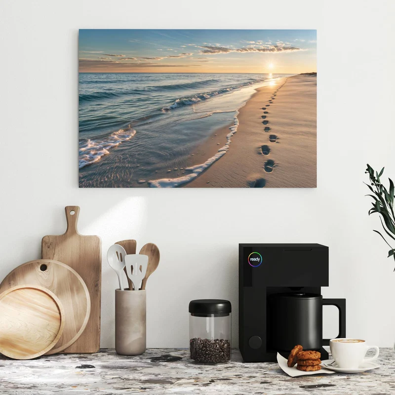 Metall Magnettafel - Spuren im Sand