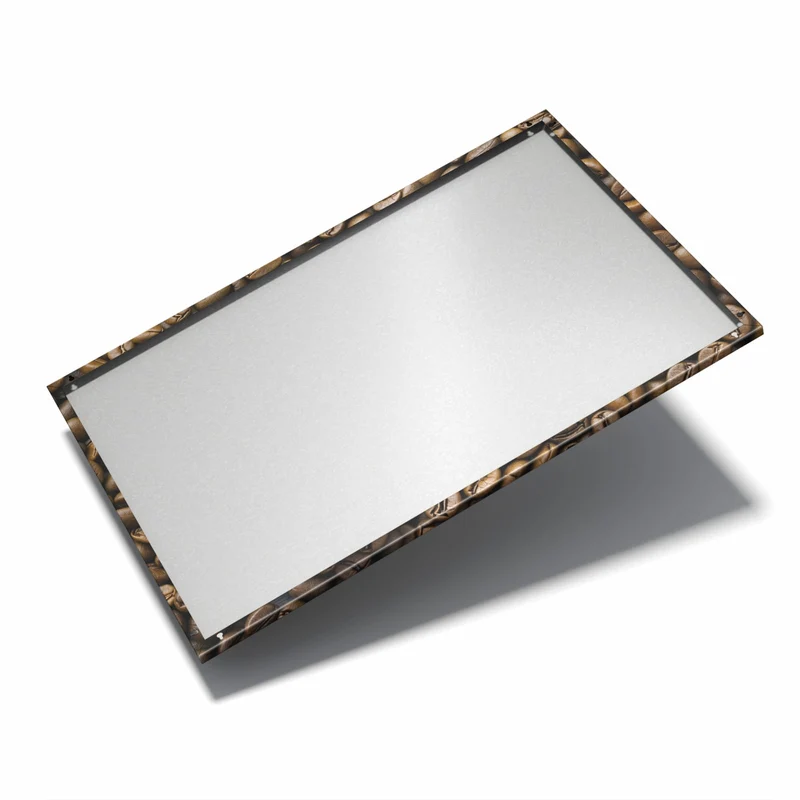 Metall Magnettafel - Kaffeebohnen und Tassen