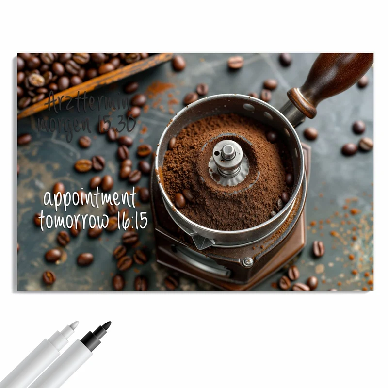 Metall Magnettafel - Kaffeemühle