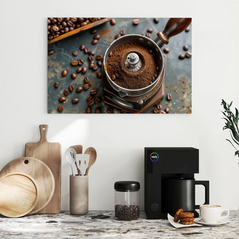 Metall Magnettafel - Kaffeemühle