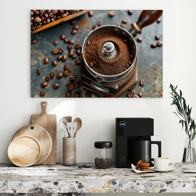 Metall Magnettafel - Kaffeemühle