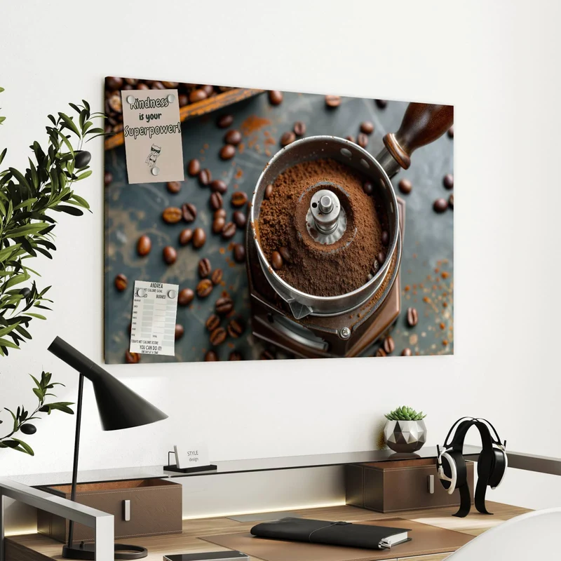 Metall Magnettafel - Kaffeemühle