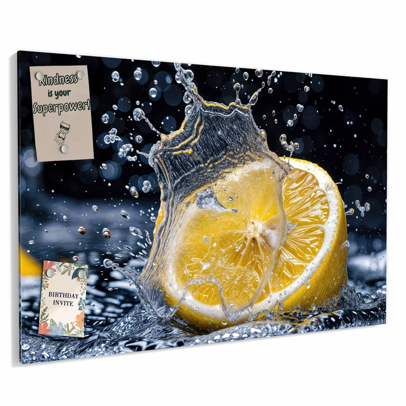Metall Magnettafel - Zitronenspritzer