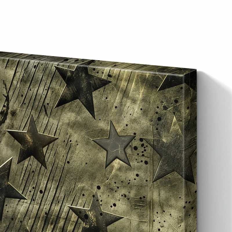 Metall Magnettafel - Verwitterte Sterne