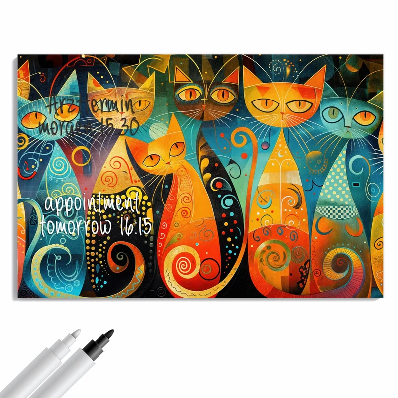 Metall Magnettafel - Verspielte Katzen