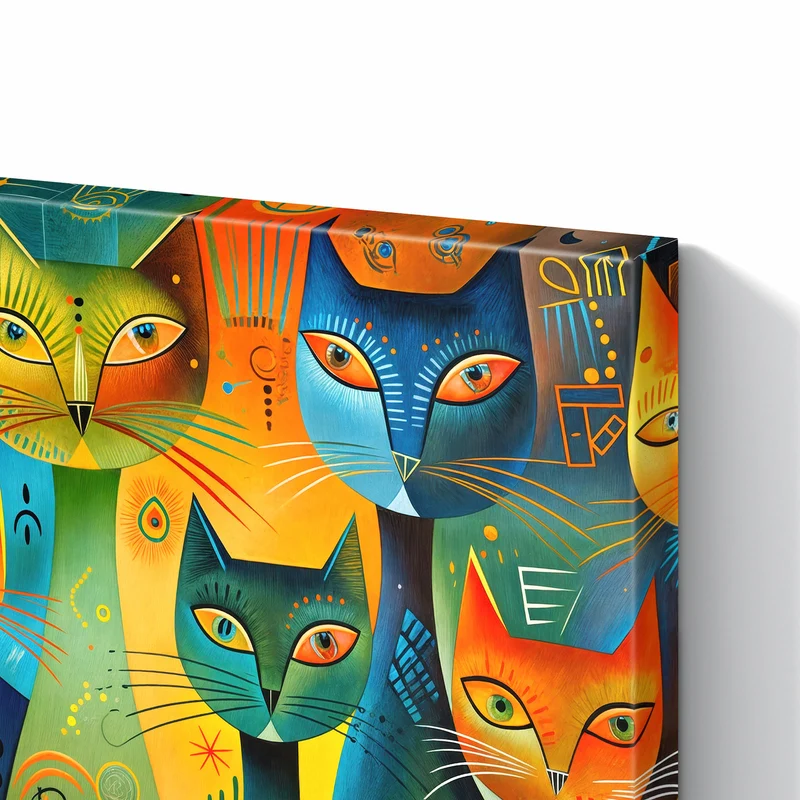Metall Magnettafel - Gemusterte Katzen